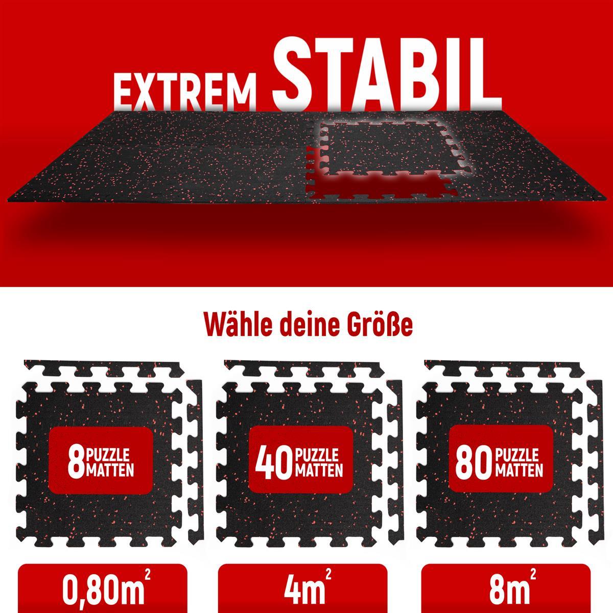 Robuste Naturkautschuk Bodenschutzmatte (Fitness Puzzlematte)