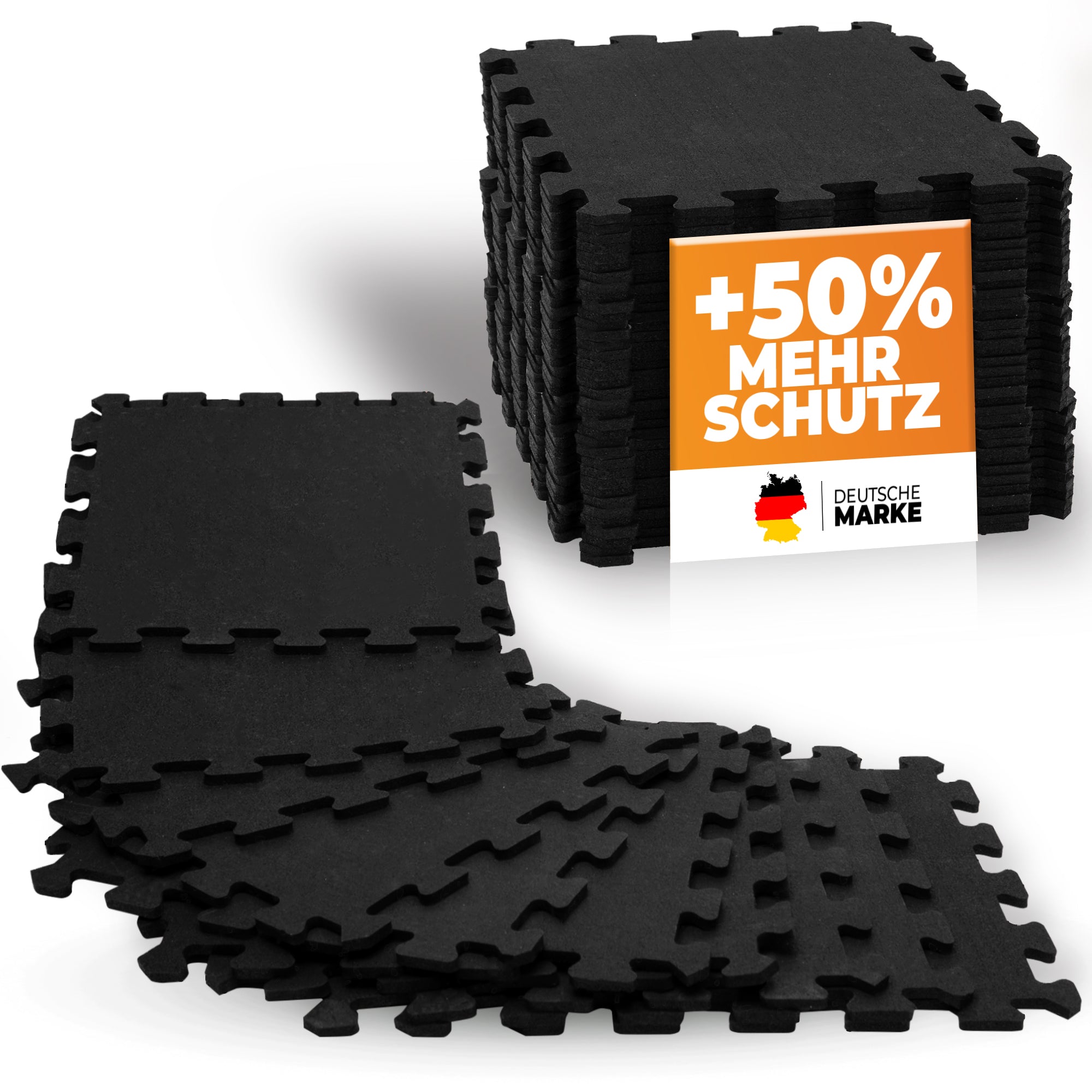 Bodenschutzmatte in Schwarz (Fitness Puzzelmatte)