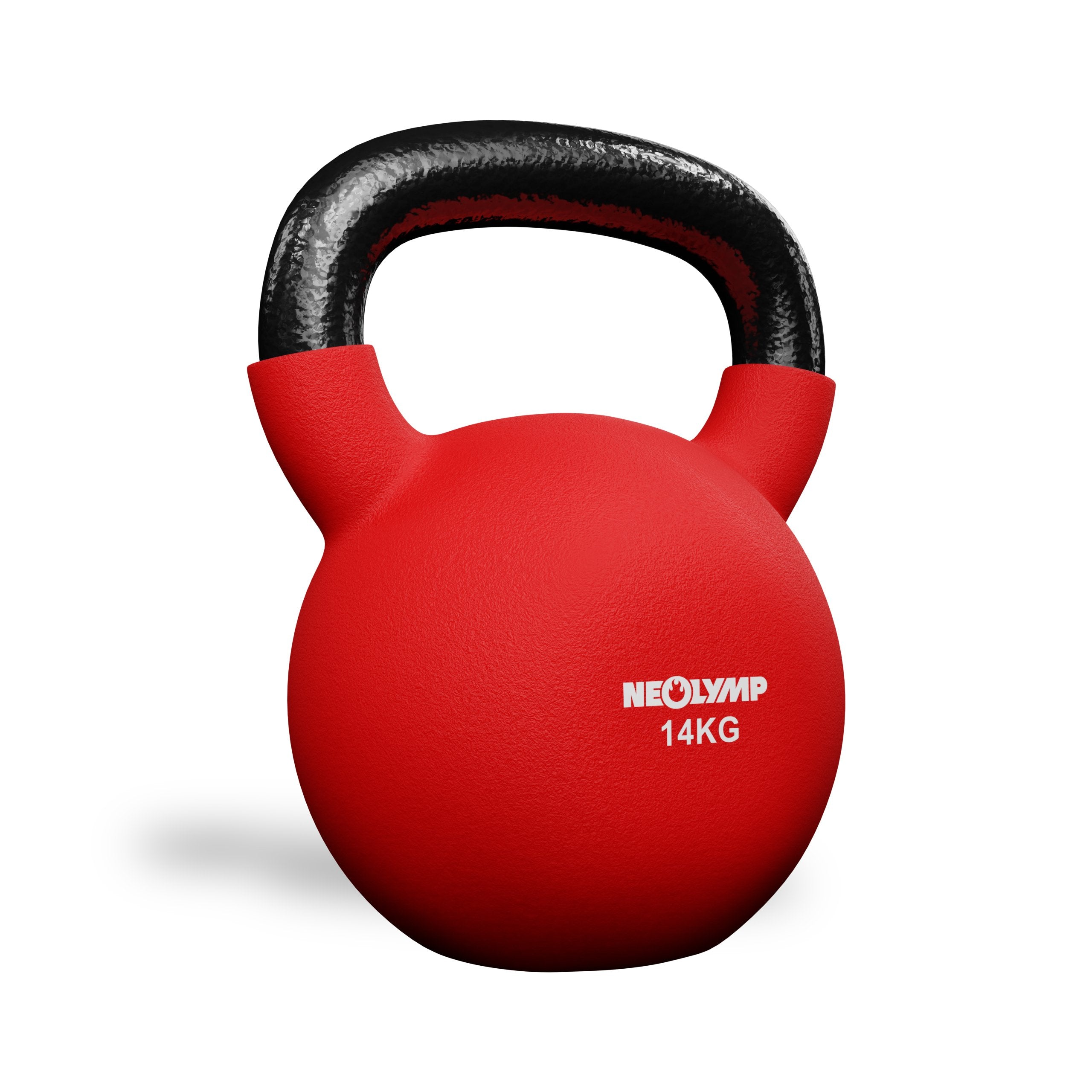 Rote Neolymp Kettlebell mit einem Gewicht von 14 kg.