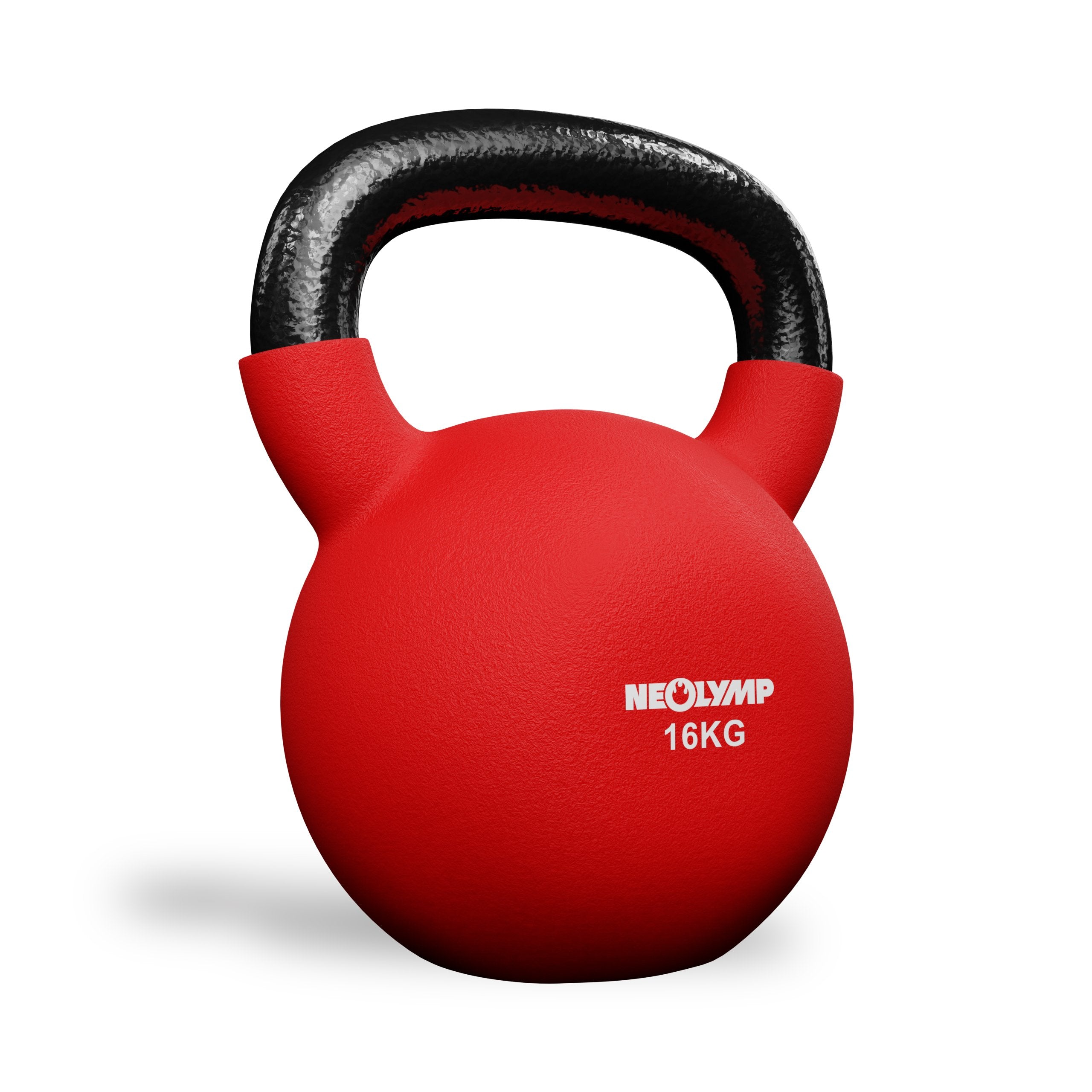 Rote Neolymp Kettlebell mit einem Gewicht von 16 kg.