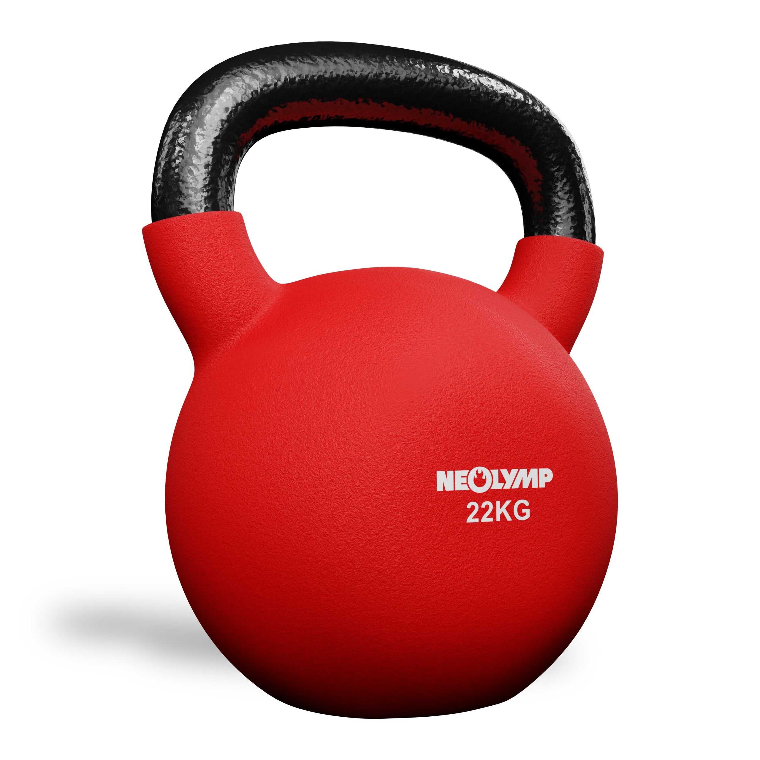 Rote Neolymp Kettlebell mit einem Gewicht von 22 kg.