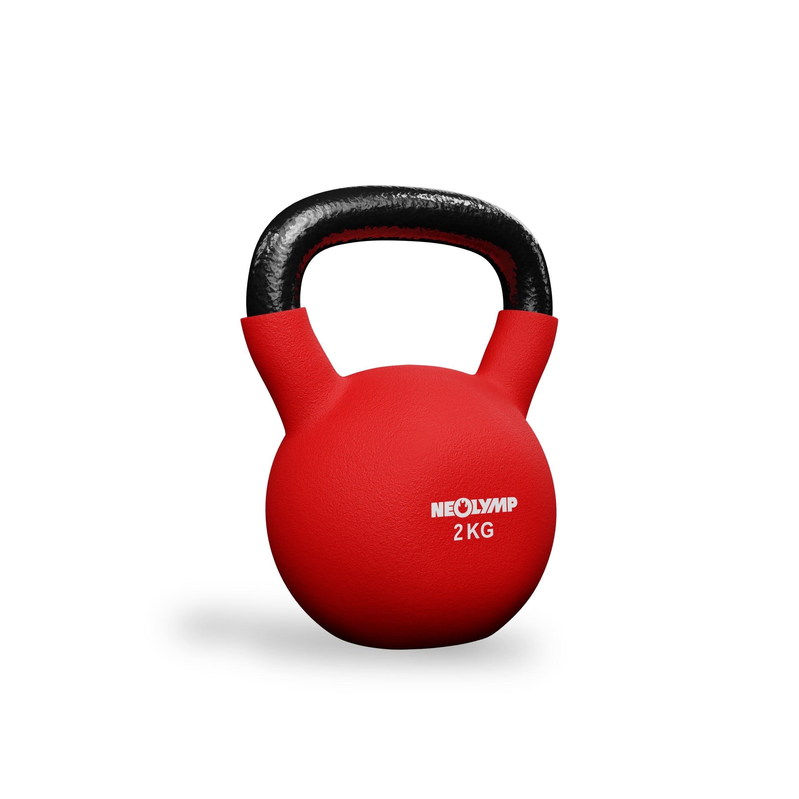 Rote Neolymp Kettlebell mit einem Gewicht von 2 kg.