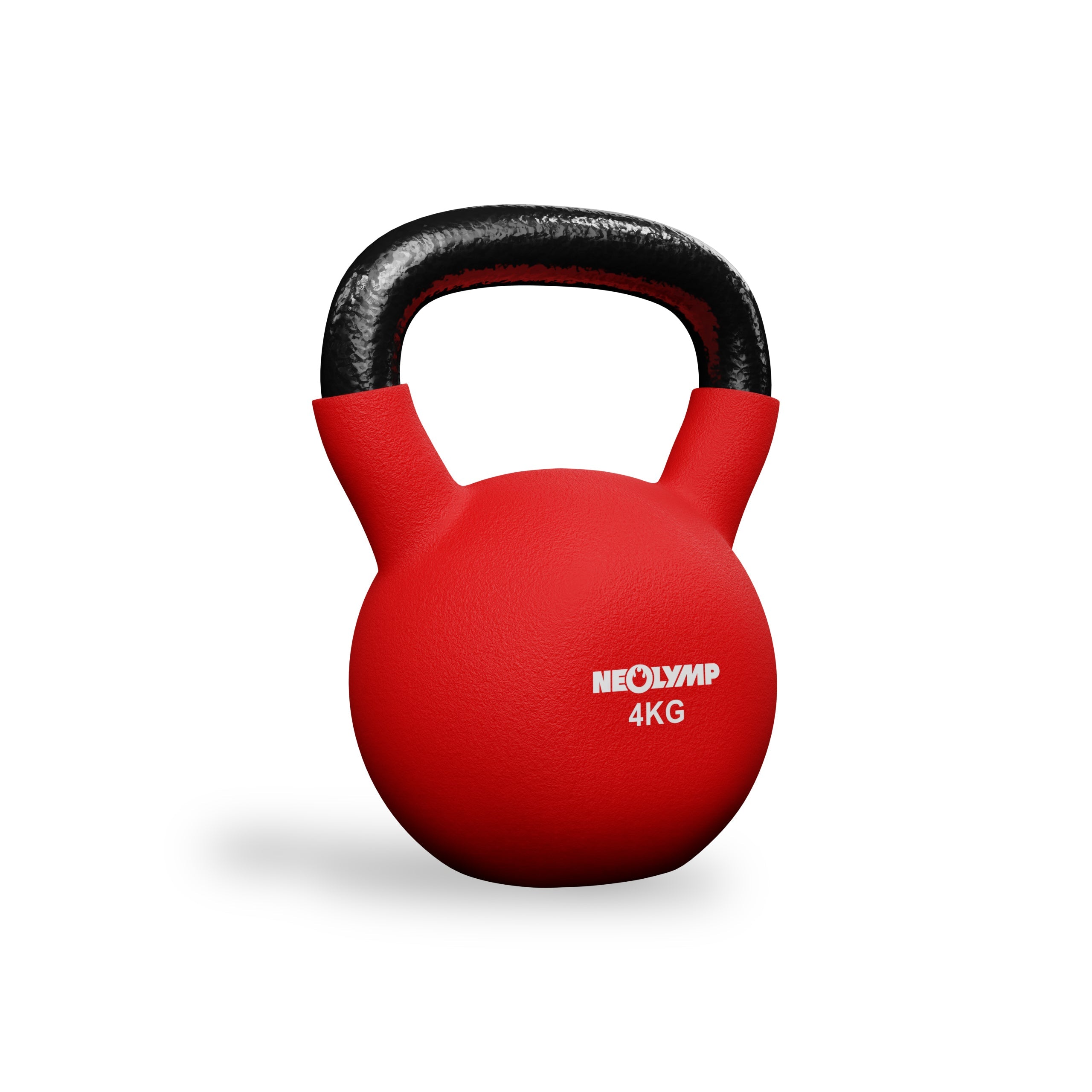 Rote Neolymp Kettlebell mit einem Gewicht von 4 kg.