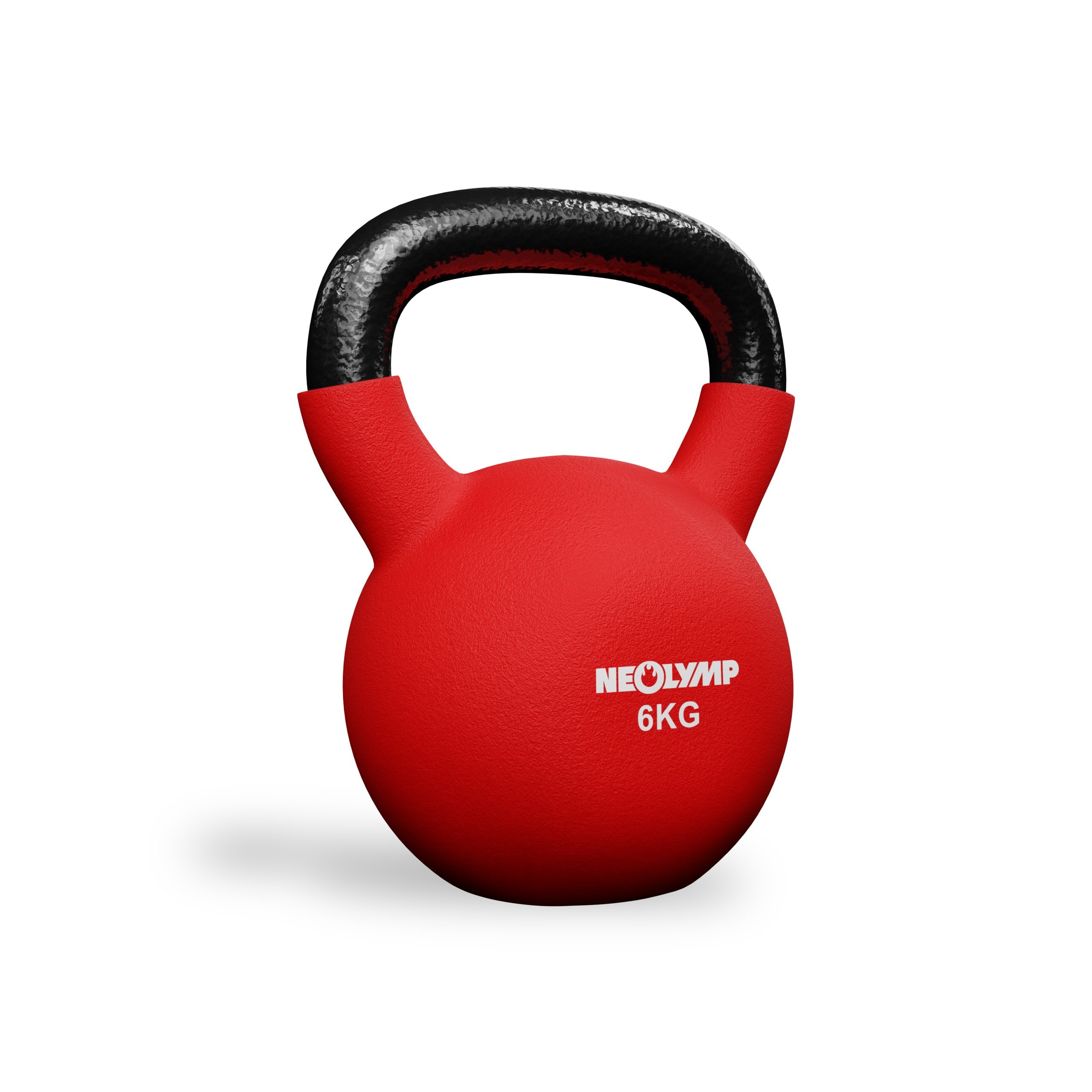 Rote Neolymp Kettlebell mit einem Gewicht von 6 kg.