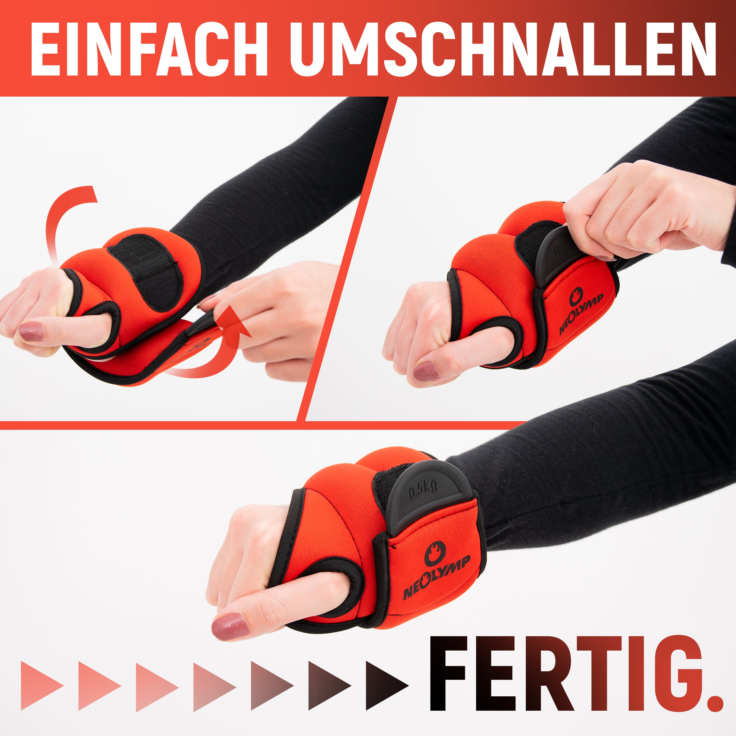 Gewichtsmanschetten Hand B-Ware