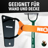 Neolymp Wandhalterung für Fitnessbänder und Schlingentrainer, geeignet für Wand- und Deckenmontage. Text: 'Geeignet für Wand und Decke'.